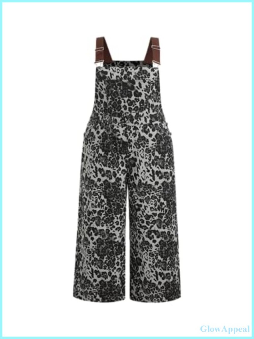 CIDER Women's Plus Size Denim Overall Bib Jumpsuit Wide Leg Adjustable Strap